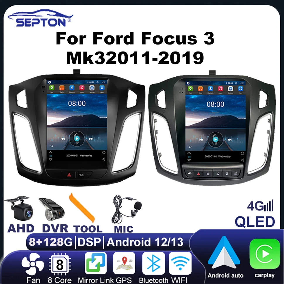 Автомобильный радиоприемник SEPTON Android для Ford Focus 3 Mk3 2011-2019 мультимедийный плеер