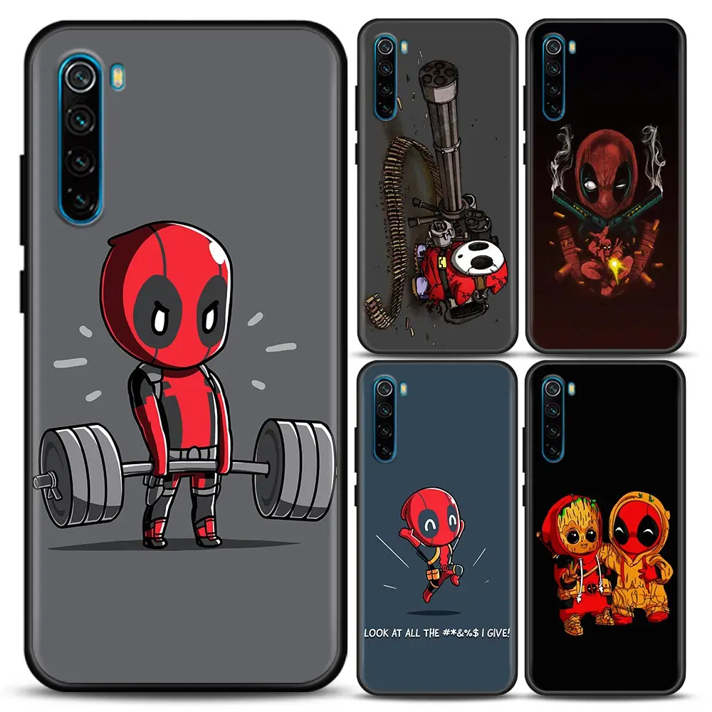 

Phone Case for Redmi 6 6A 7 7A Note 7 Note 8 8A 8T Note 9 9S Pro 4G T Soft Case Cover Cute Deadpool Marvel