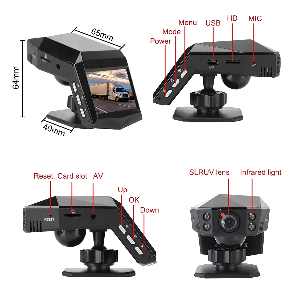 

Center Console Car Recorder Car Center Console HD Night Vision Car DVR Car Camera Car Supplies