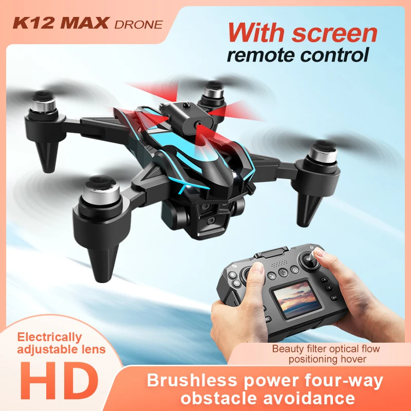 Мини-Дрон K12 MAX 8K Профессиональный FPV Дрон с 4k камерой обход препятствий
