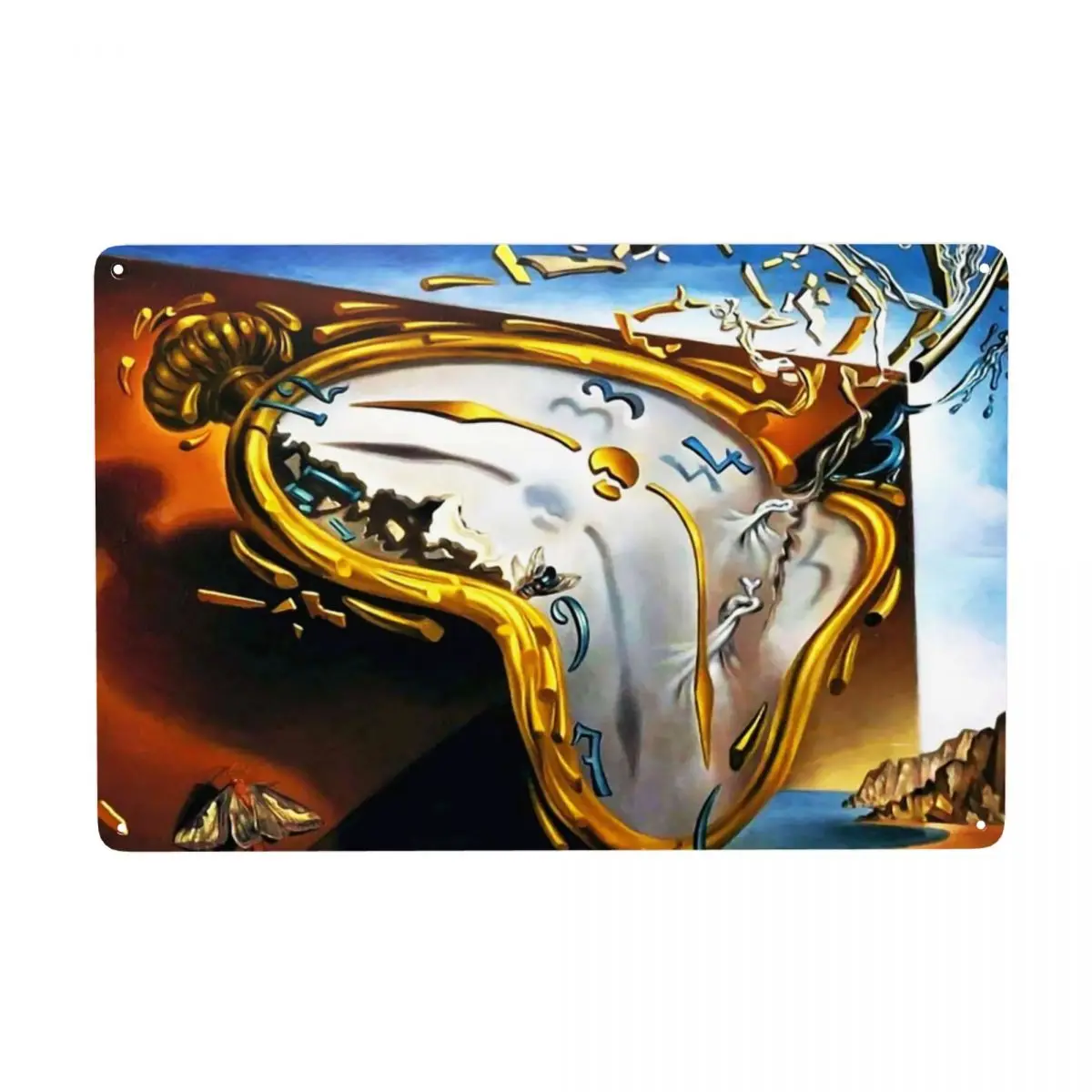 

Живопись по индивидуальному заказу Сальвадор Дали, металлический знак, винтажные плавильные часы, жестяные декоративные знаки бляшки, деко...