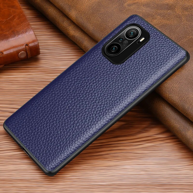 Genuine Leather Case For Xiaomi Redmi K40 Pro Luxury Vintage Back Case For Redmi K40 Phone Cover Capa Coque