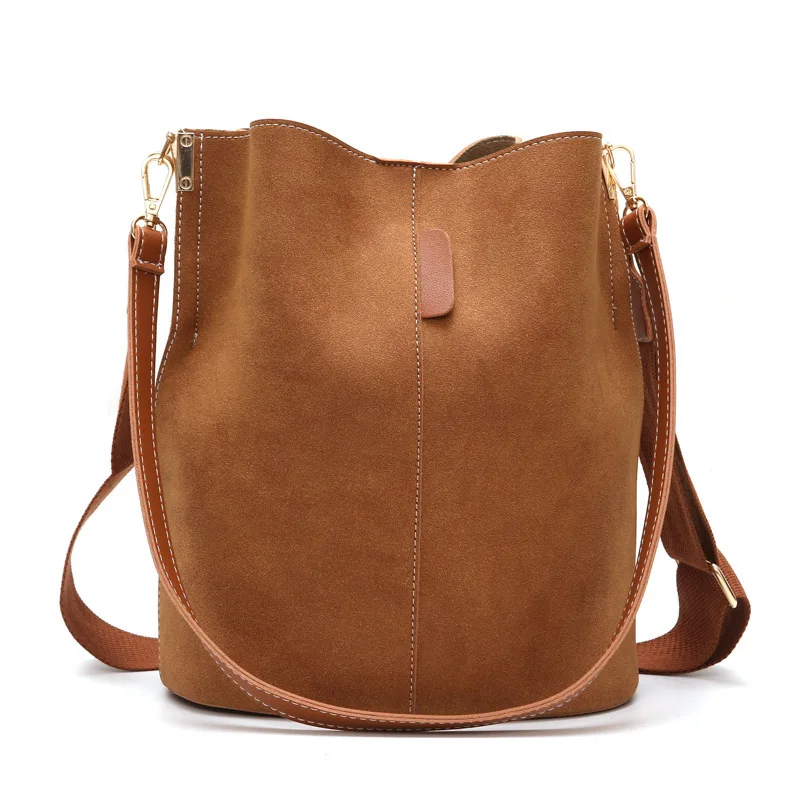 

Luxury Designer Handbag Soft Vegan Faux Leather Crossbody Purse Shoulder Bags Large Capacity Bucket Bag with 2 Removable Straps
