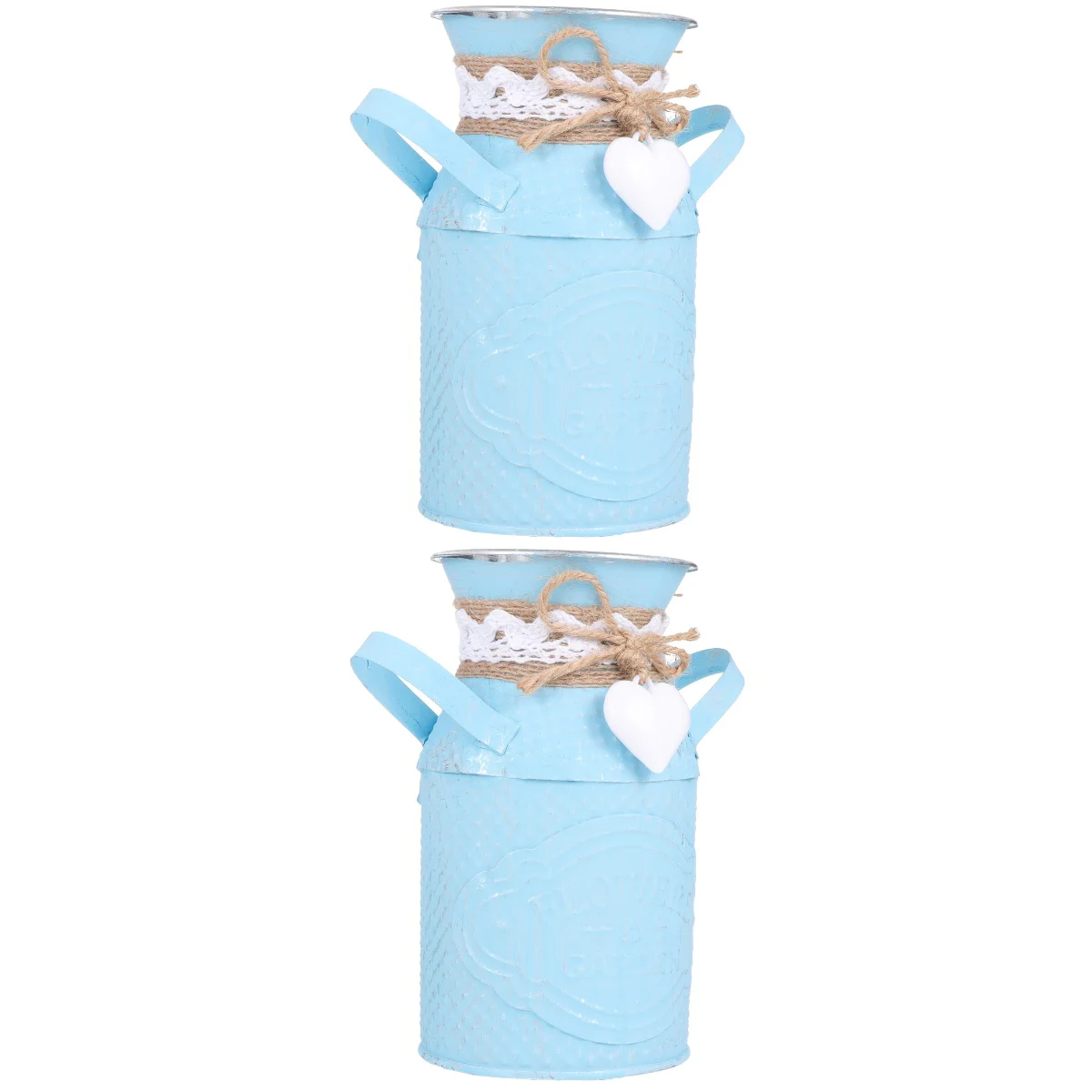 

Flower Vase Jug Metal Rustic Pitcher Vintage Pot Retro Bucket Galvanized Holder Planter Garden Decorative Iron Flowerpot Shabby