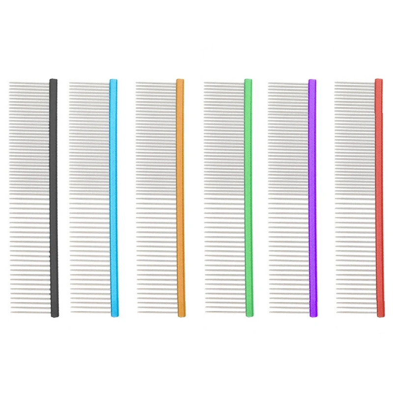 

Light Aluminum Pet Comb 6 Colors Optional Professional Dog Grooming Comb Puppy Cleaning Hair Trimmer Brush Pet Accessories