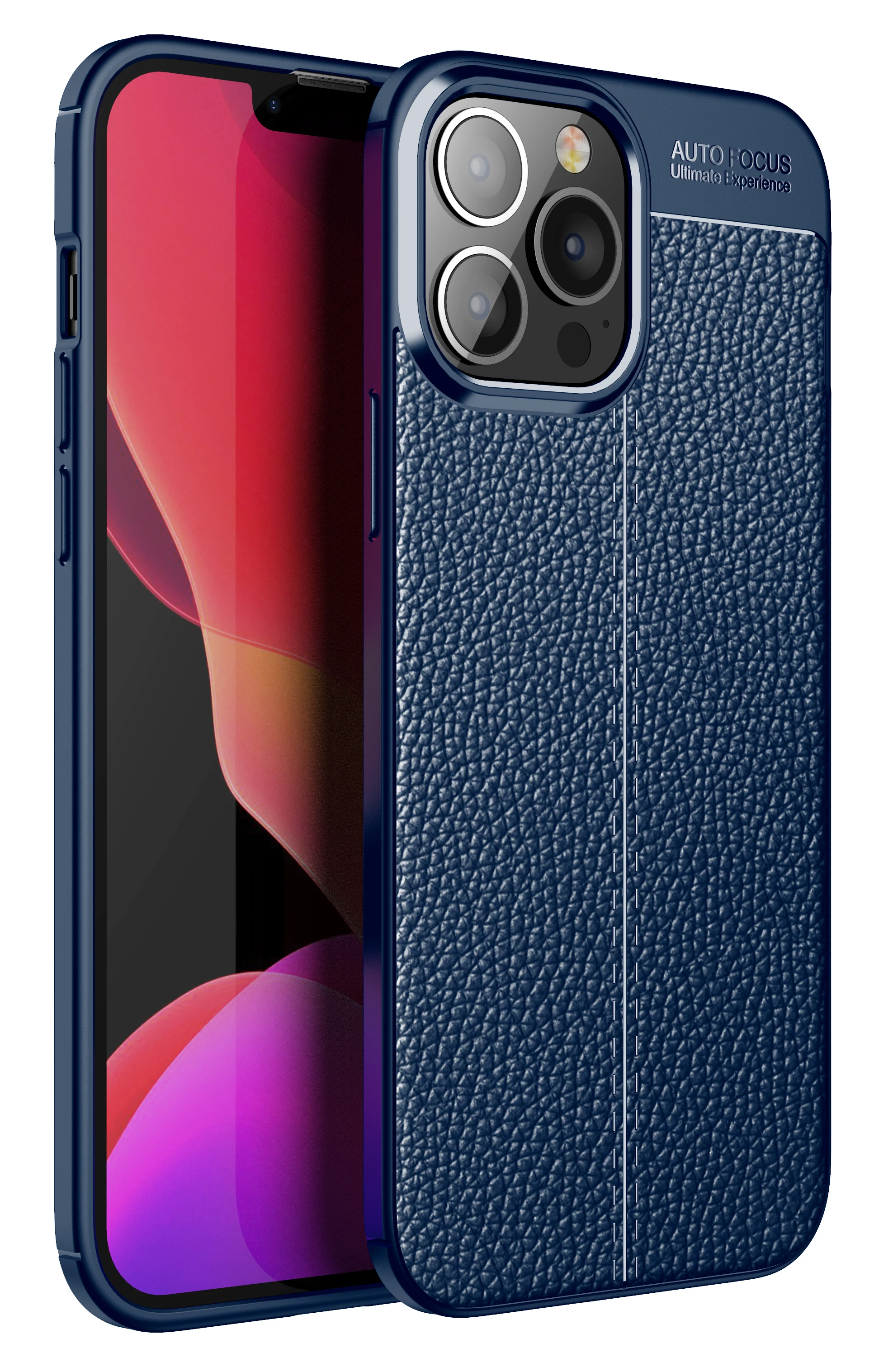 

Suitable For Iphone 13promax Leather Texture Soft Silicone Mobile Phone Back Cover Iphone 11 Shockproof Protective Case