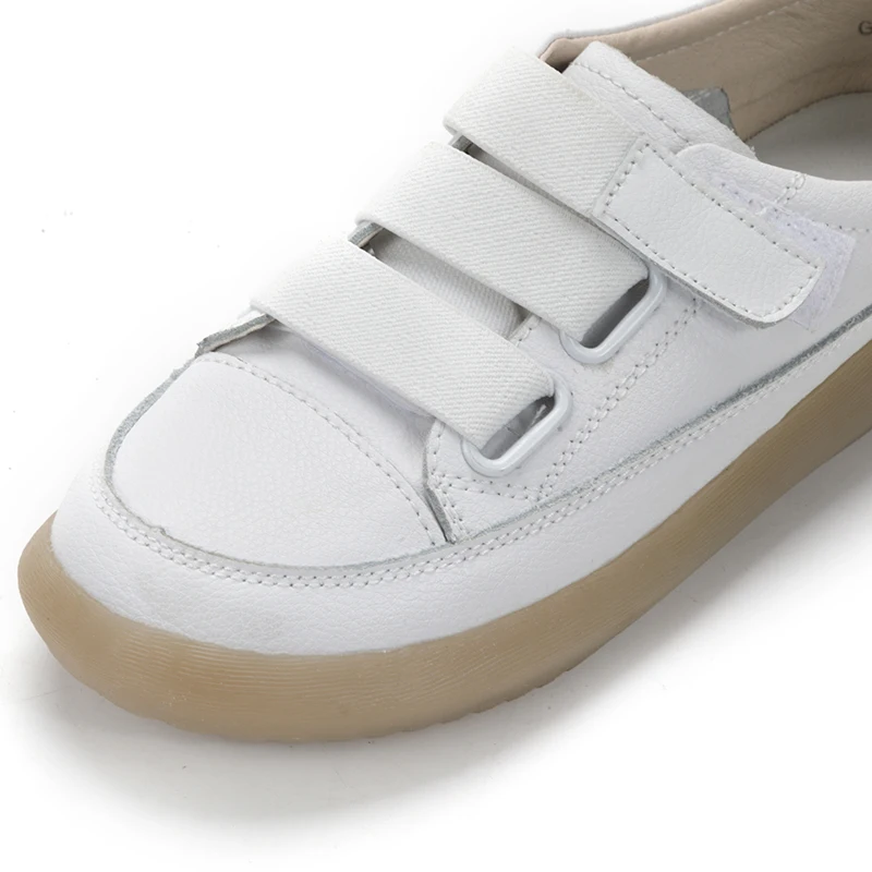 Genuine Leather Women's Casual Vulcanize Designer Cowhide Sport Walking Running Shoes Spring Summer White Lady Flats Sneakers
