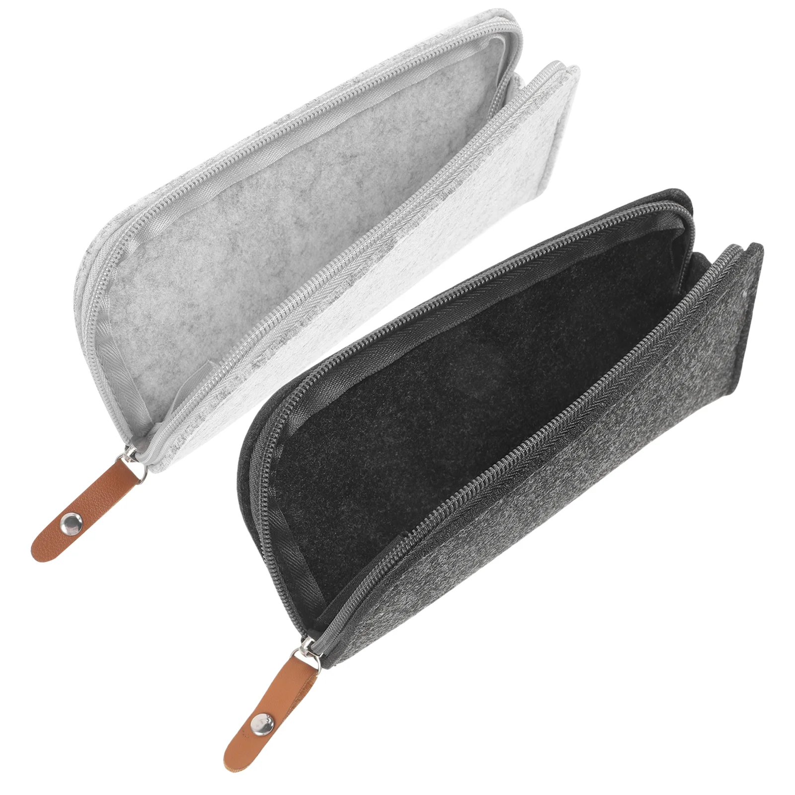 

2pcs Stationery Case Felt Stationery Storage Pouch Storage Bag Portable Pouch
