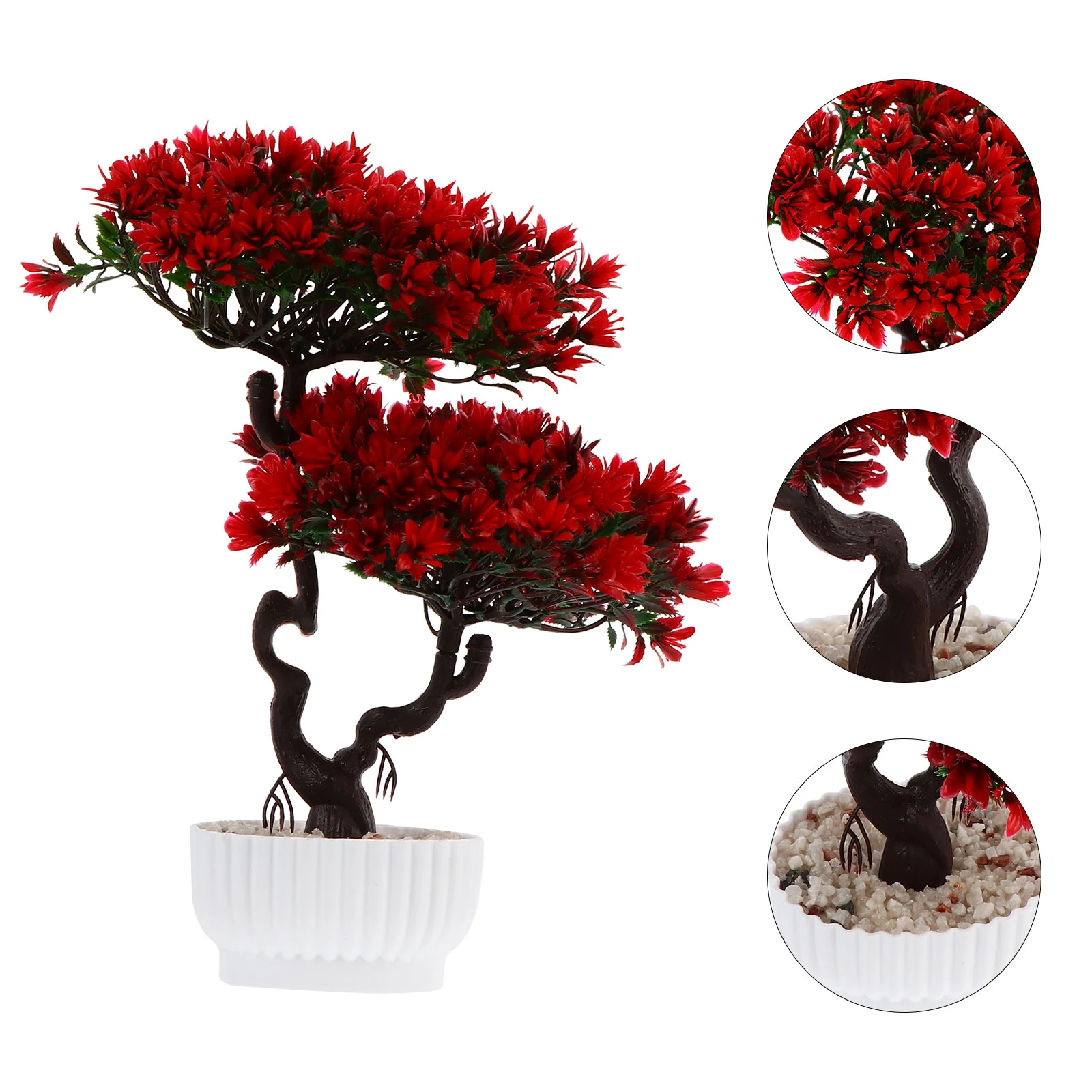 

Bonsai Artificial Potted Tree Fake Pine Faux Plastic House Green Greenery Mini Decor Pot Japanese Trees Simulation Indoor