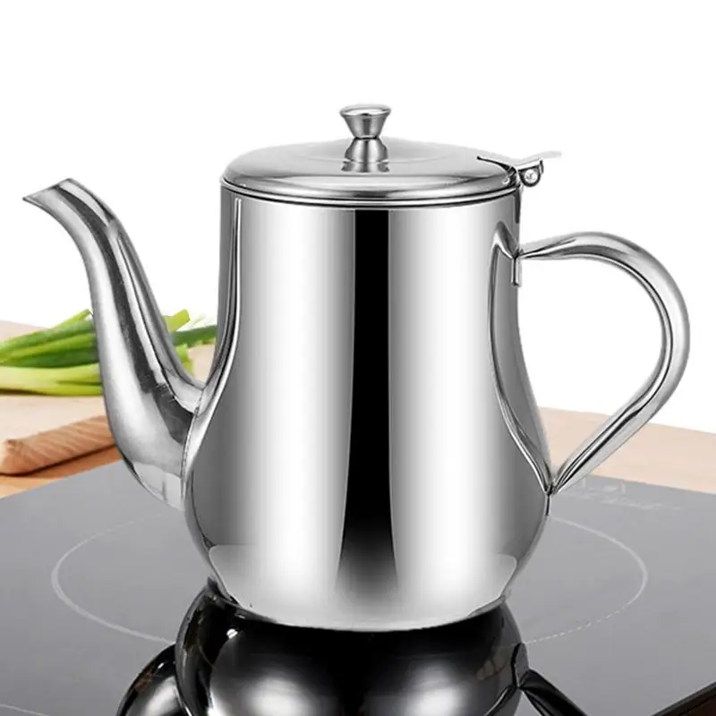 

Stainless Steel Oil Strainer Pot Grease Container With Removable Filter Screen Household Oil Storage Tool for Home Kitchen Cooki