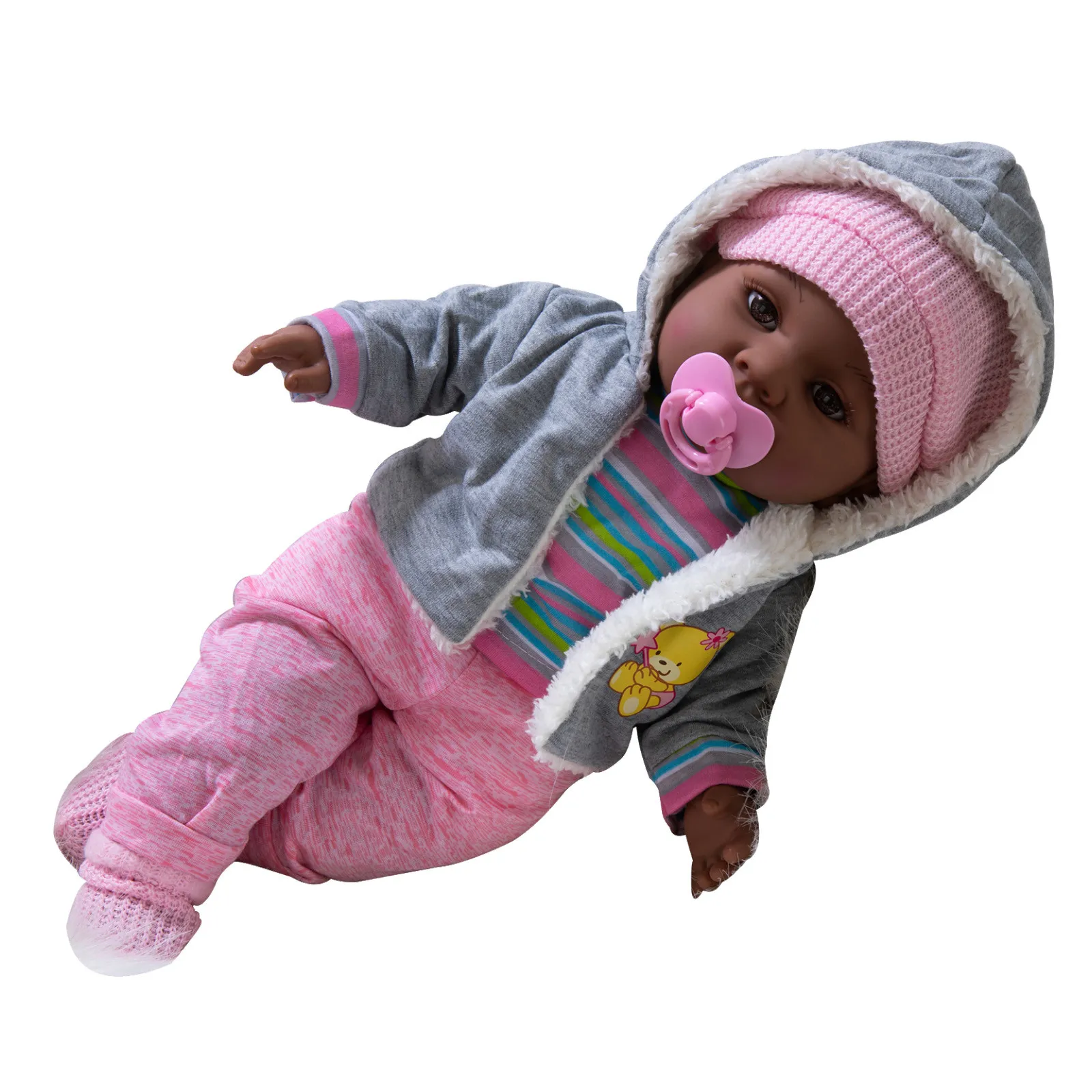 

Kids Activities 3-5 Girls Big Magnets for Kids Doll House Soothe Sleep 17-inch To Black Cute Simulation Vinyl Play To Child