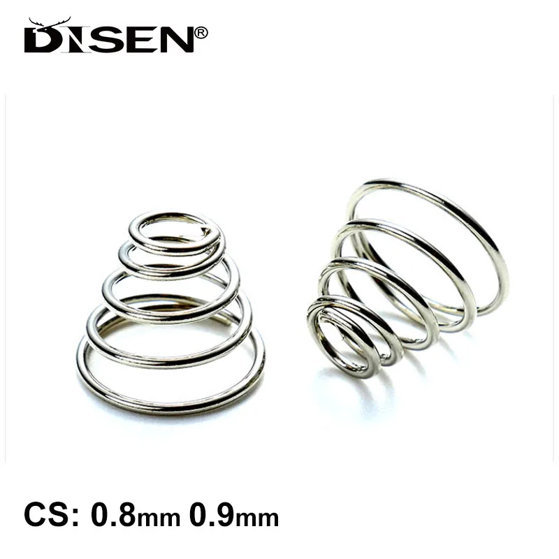 

1/2/3/4/5Pcs Tower Springs Conical Cone Compression Spring 304 Stainless Steel Taper Pressure Spring Wire Diameter 0.8/0.9mm