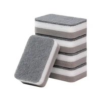 5pcs 3 layer thickened double sided cleaning sponge rub pot rust focal stains scouring pad kitchen dishes removing brush cloth