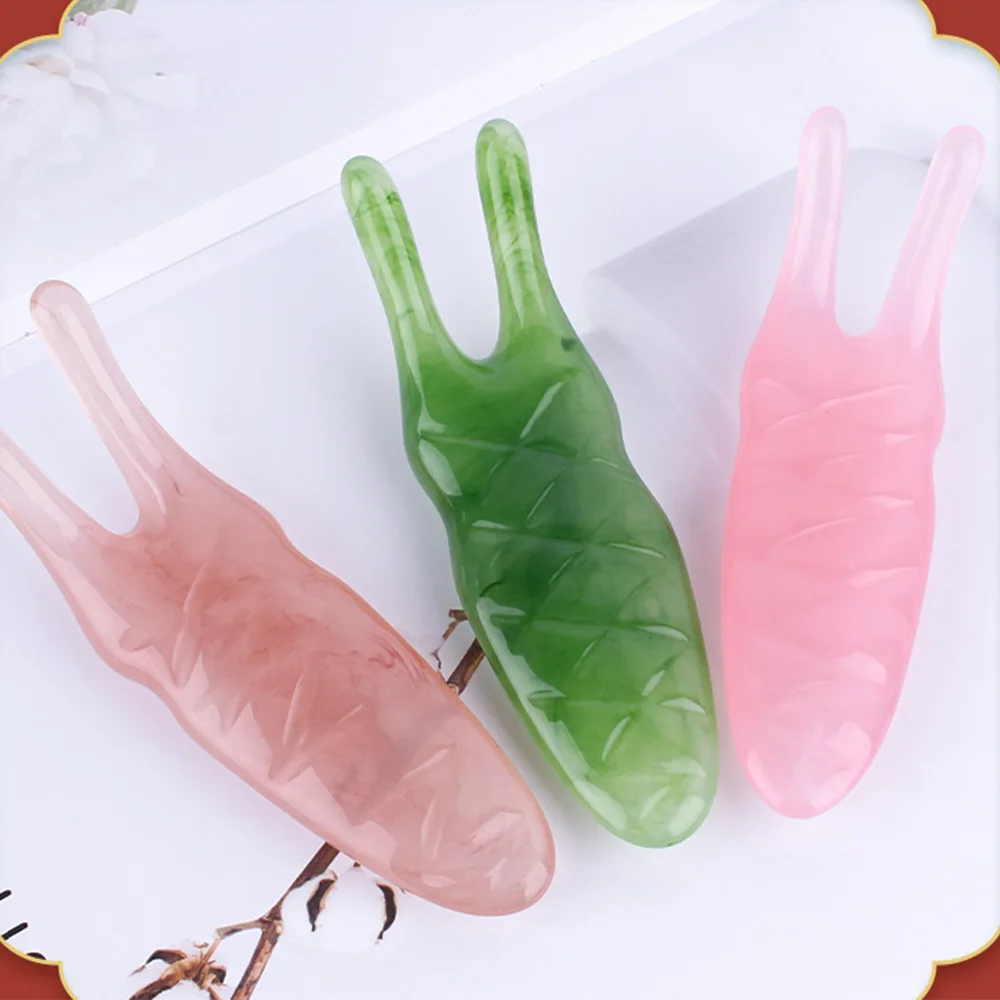 

Resin Face Lifting Stone Guasha Scraping Facial Gouache Y-shaped Fork Massage Plate Nose Massage Trigger Point Nose Massager