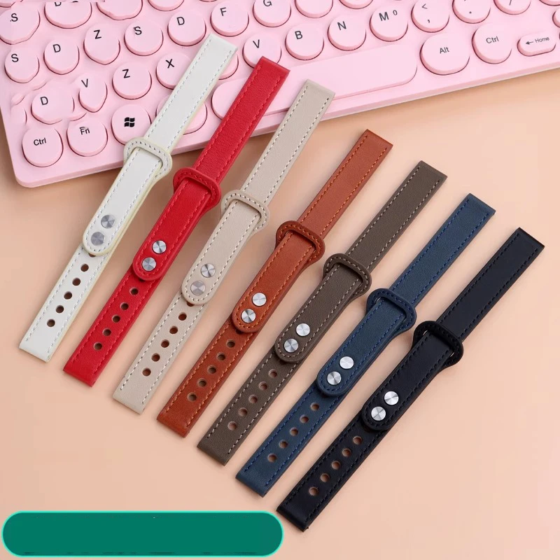 Фото Ремешок из натуральной кожи для нового часов Garmin Lily 2 Girls 14 мм Lily2 Instagram Стиль Модная петля с пряжкой из воловьей кожи Цепочка для часов №1