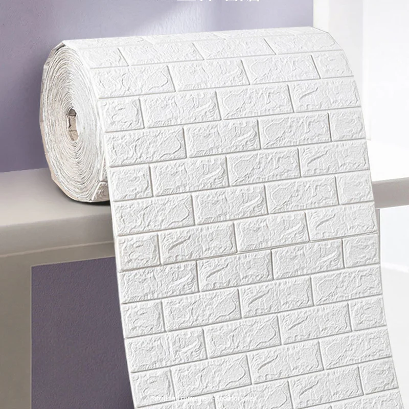 

70cmx10m 3D Brick Wall Stickers DIY Decor Self-Adhesive Waterproof Wallpaper For Kids Room Bedroom Kitchen Home Wall Decor
