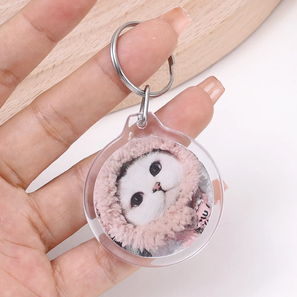 1/3/5pcs Acrylic Photo Frame Keychain Snap-In Custom Insert Photo Acrylic Blank Keyring Clear Blank Picture Keyring for DIY