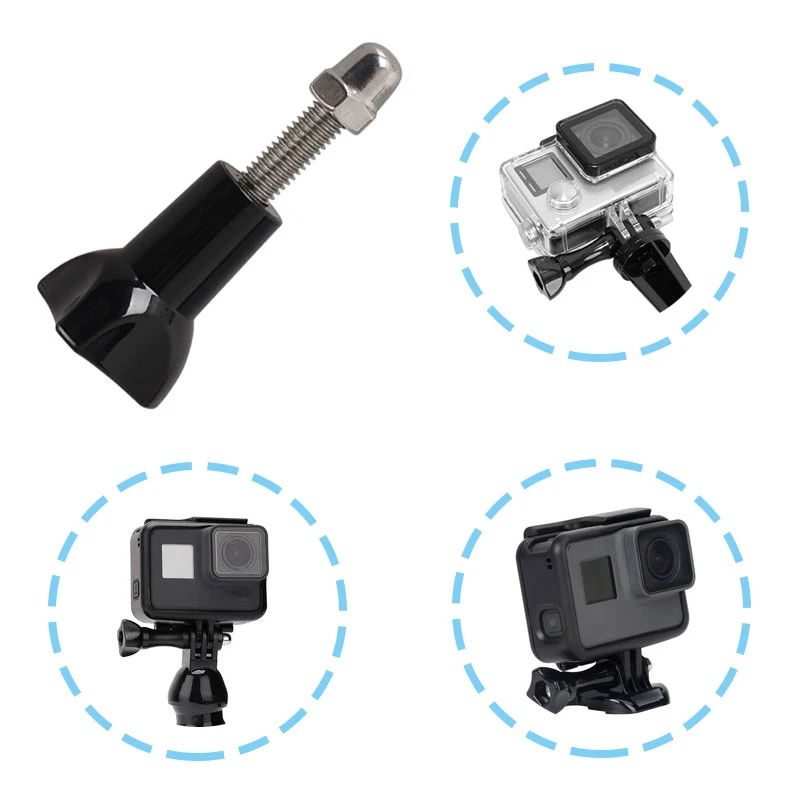 Крепежный болт для экшн-камеры с адаптером штатива GoPro Hero 7 6 5 4 3 + Xiaomi Yi SJCAM SJ4000