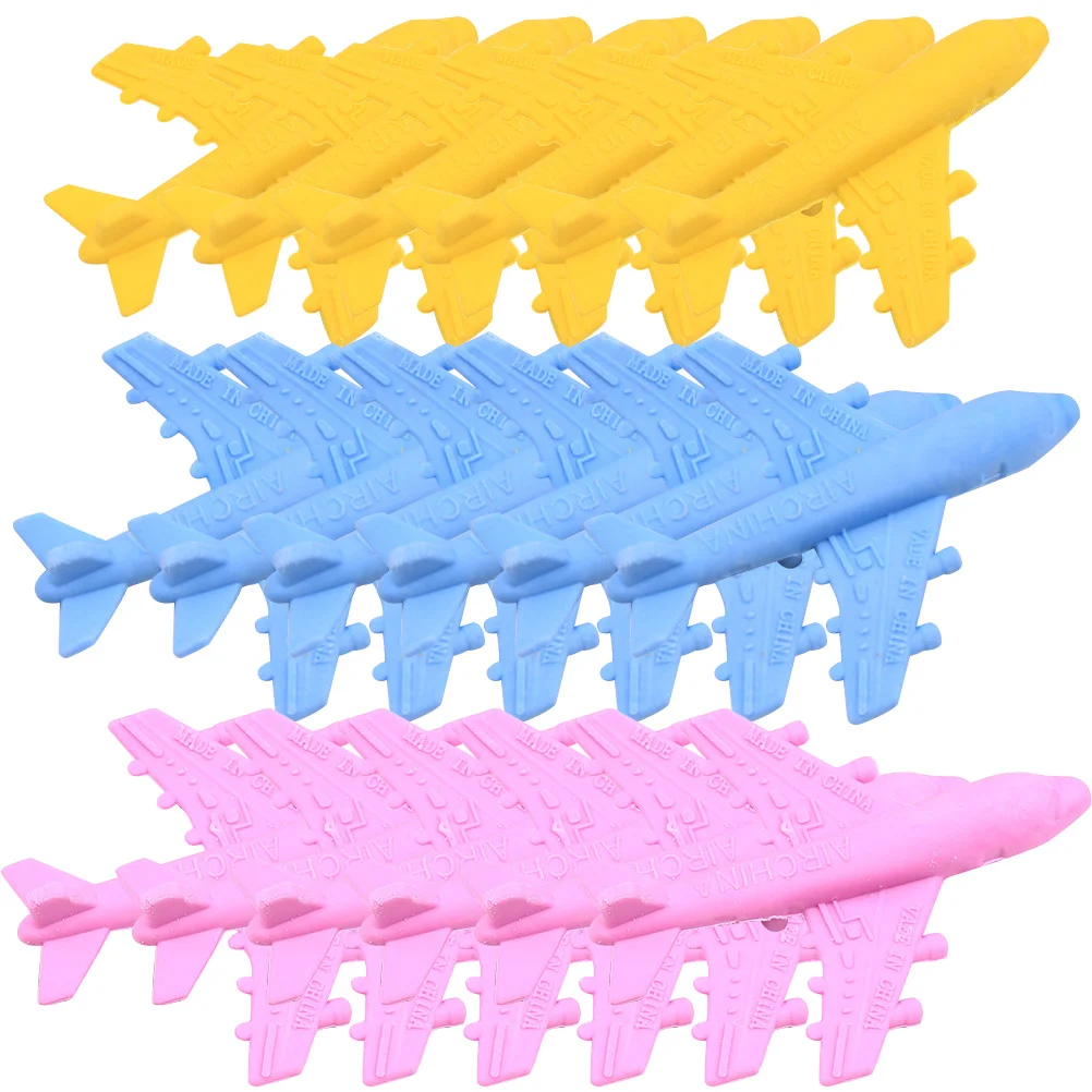 

15 Pcs Eraser Cartoon Rubbers Classroom Rewards Erasers Learning Plastic Airplane Style Student