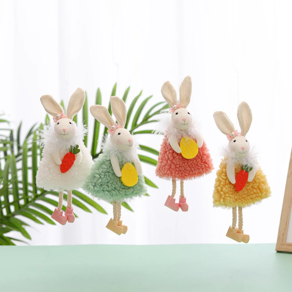 

1 Пасхальный трехмерный кулон в виде кролика с редисом, Скандинавская карликовая кукла, плюшевый кролик, игрушка, кулон, ювелирное изделие, п...