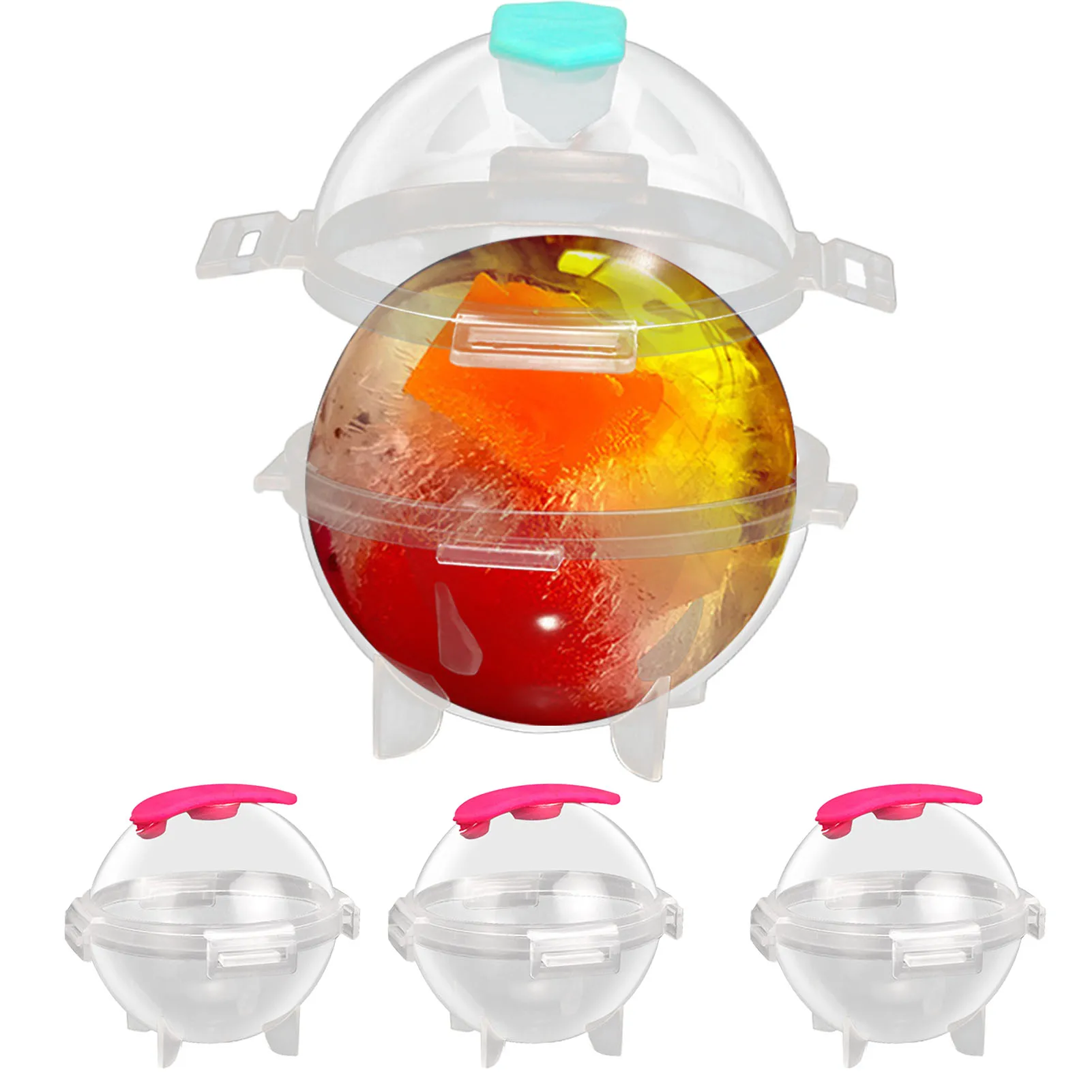 

Whiskey Ice Ball Mold Sphere Ice Molds With Funnel Easy Release Cocktails Whiskey Ice Mold For Freezer No Side Leakage Sphere
