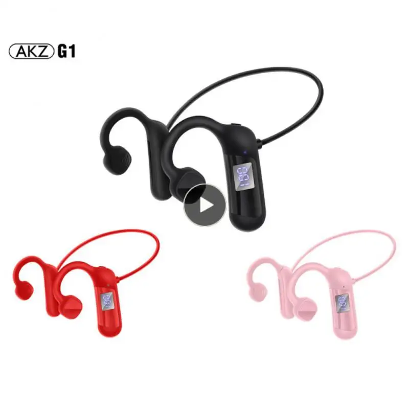 

Music Earphone Support Tf Card Akz-g1 Wireless Headphone With Digital Power Display 5.0 Bone Conduction Headset