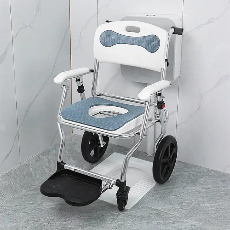 Портативное кресло с подъемным сиденьем шезлонг гериатрическое подносом