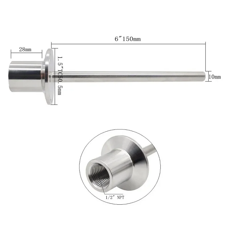 Нержавеющая сталь 304 гигиенический пищевой зажим 1 5 дюйма датчик температуры с