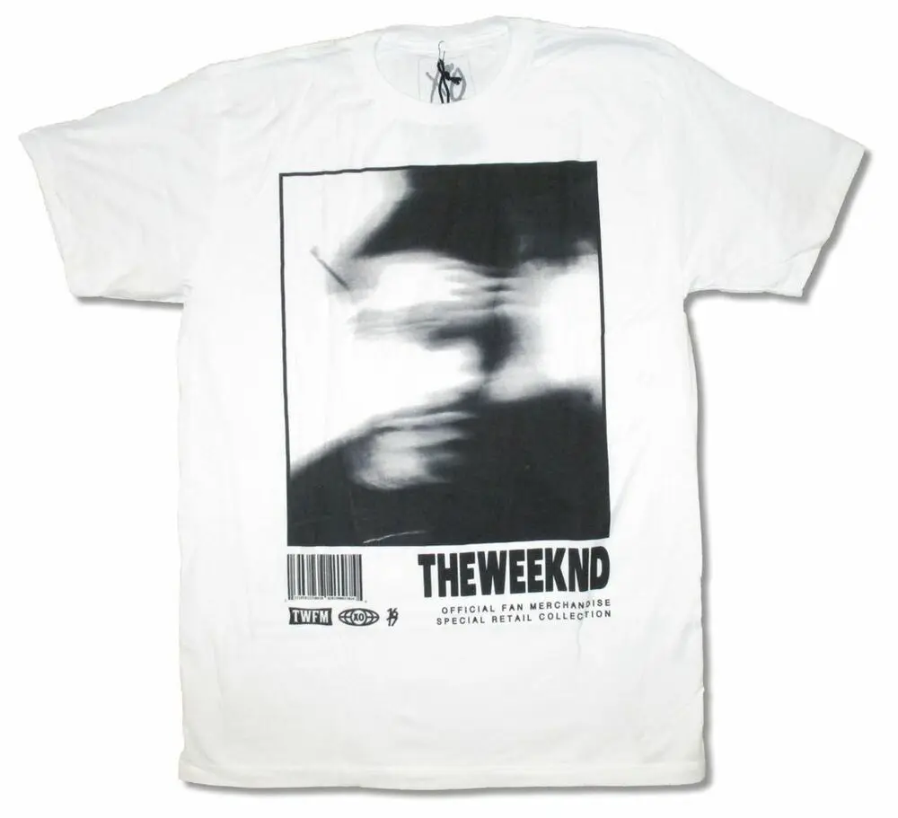 

Weeknd Blurry Image XO TWFM White T Shirt New