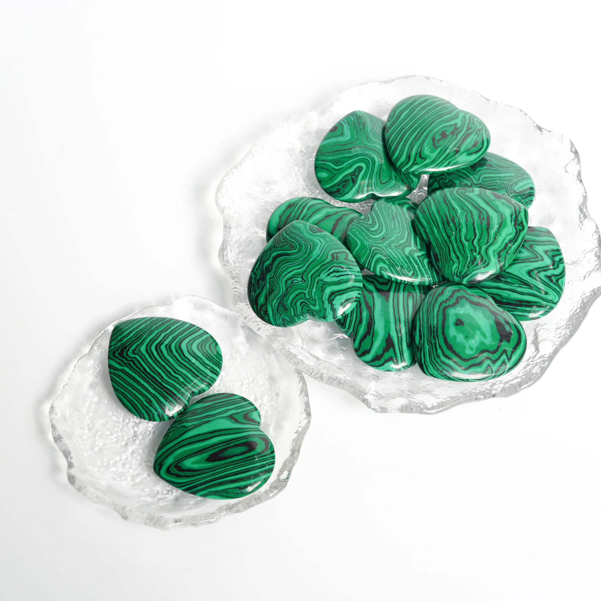 

Natural Malachite Turquoise Love Heart Stone Room Decoration Jewelry Accessories Gifts Healing Energy Quartz Collection Ornament