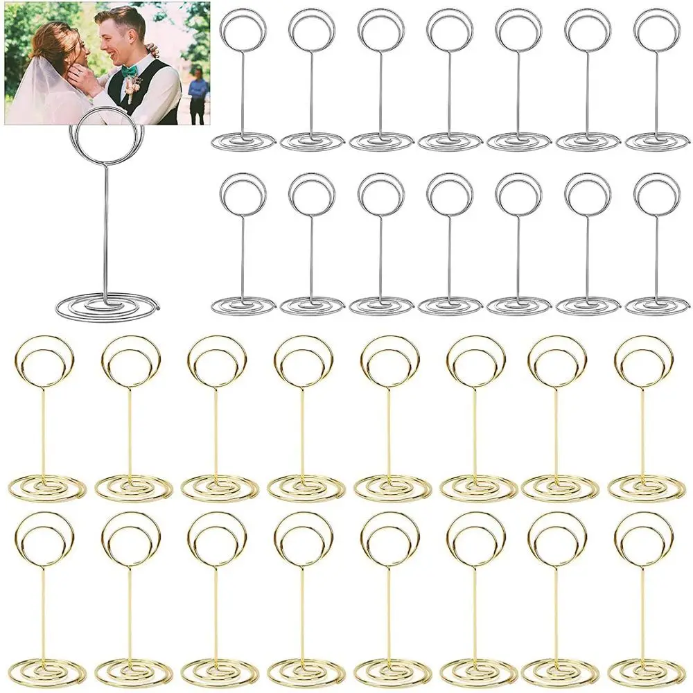 

Display Stand Wedding Supplies Desktop Decoration Paper Clamp Place Card Photos Clips Clamps Stand Table Numbers Holder