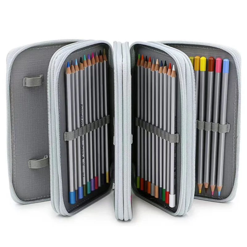 Case 4 Layers Box 72 Holes Pen Bag Painting Storage Holder S