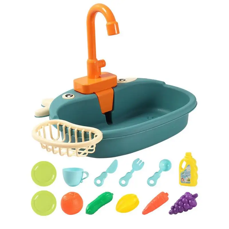 

Dishwasher Playing Toy Kitchen Sink Set Toy For Kids Children Heat Sensitive Toy Kitchen Set Toys With Automatic Water Cycle