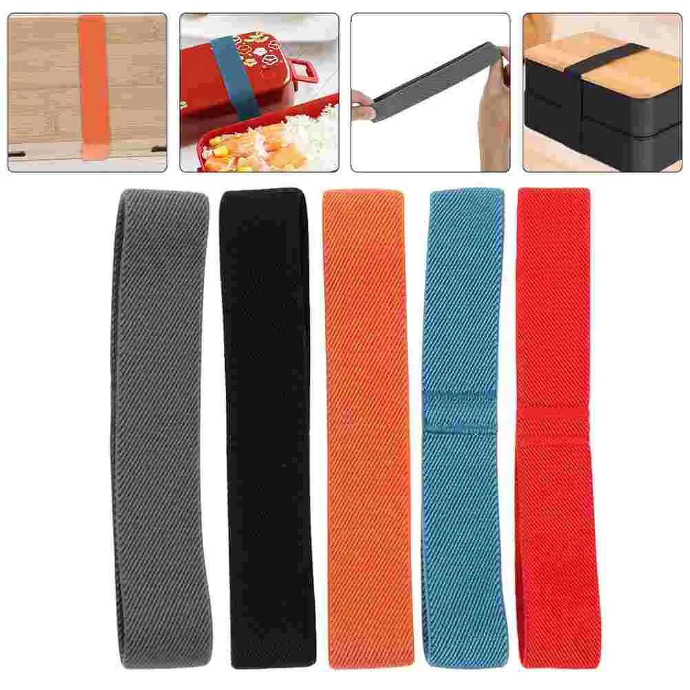 

5Pcs Bento Box Straps Fixing Lunch Case Bands Multifunctional Bento Box Straps