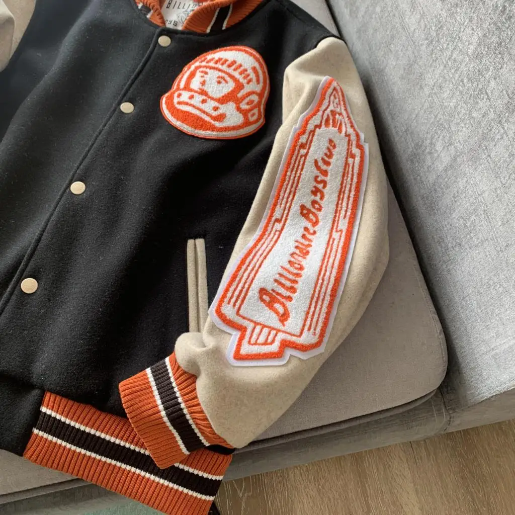 2022 New BBC KENIJIMA Black Astronaut Retro Sports Wool Cotton Jacket Jacket Baseball Uniform