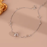round ball womens bracelets 925 stamp silver color charms chains bangles fashion wedding jewelry accessories free shipping