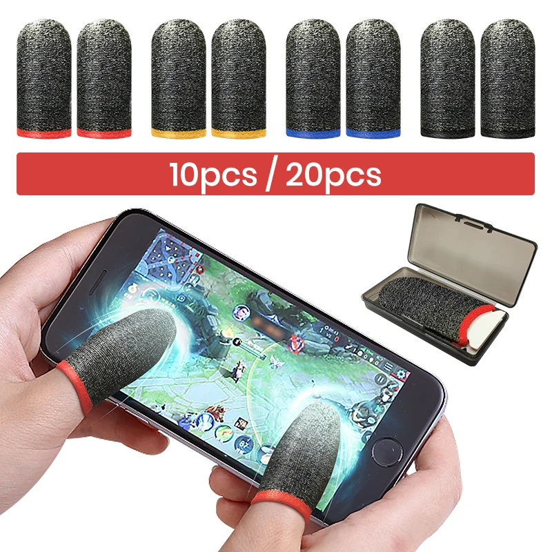 

10/20pcs Finger Cover Breathable Game Controller Finger Sleeve For Pubg Sweat Proof Non-Scratch Touch Screen Gaming Thumb Gloves