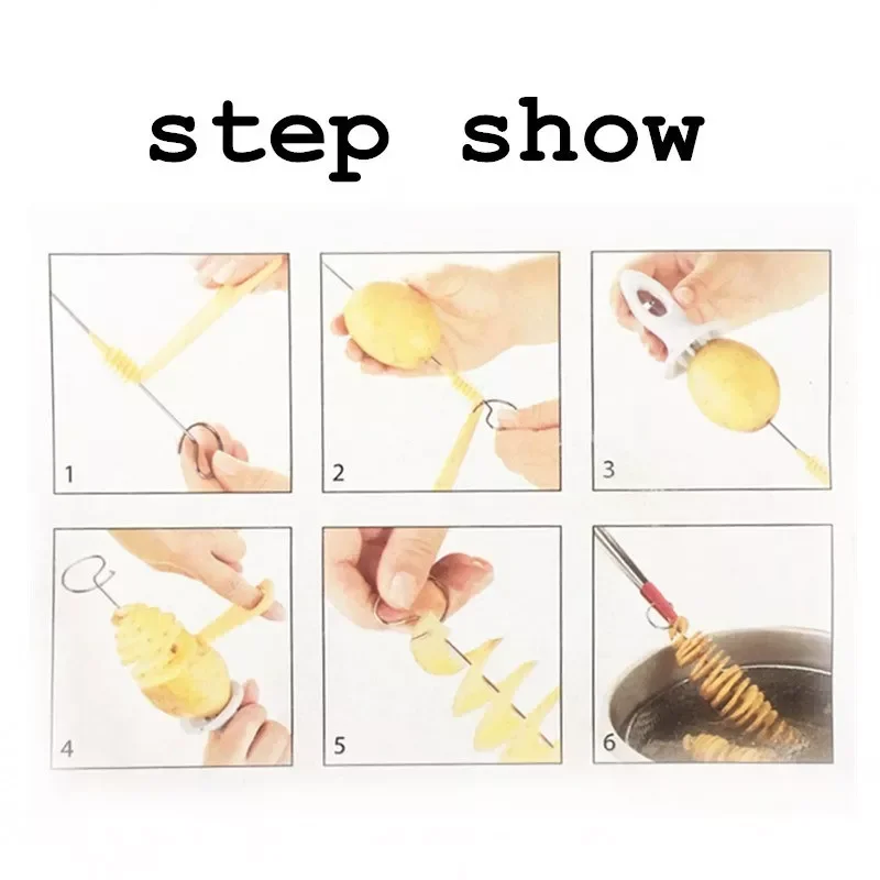 

Spiral Potato Cutter Cucumber Slicer Vegetable Spiralizer Cutter Potato Slicer BBQ Kitchen Accessories Gadgets for Kitchen