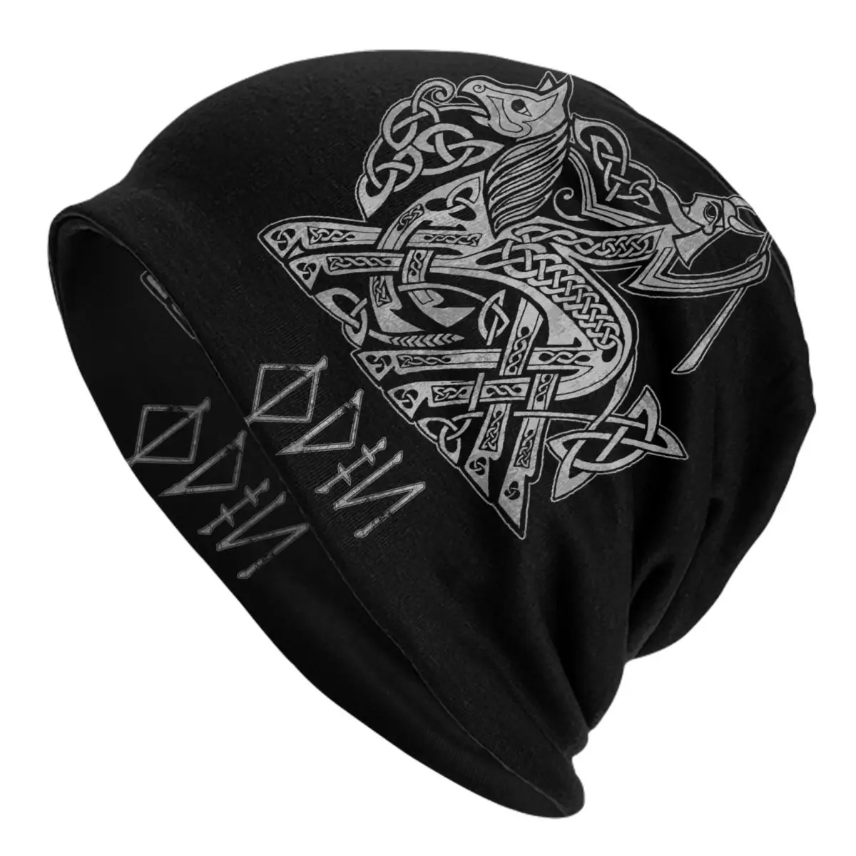 Odin Riding Into Valhalla On Sleipnir (Gray) Caps Men Women Unisex Streetwear Winter Warm Knit Hat Adult funny Hats