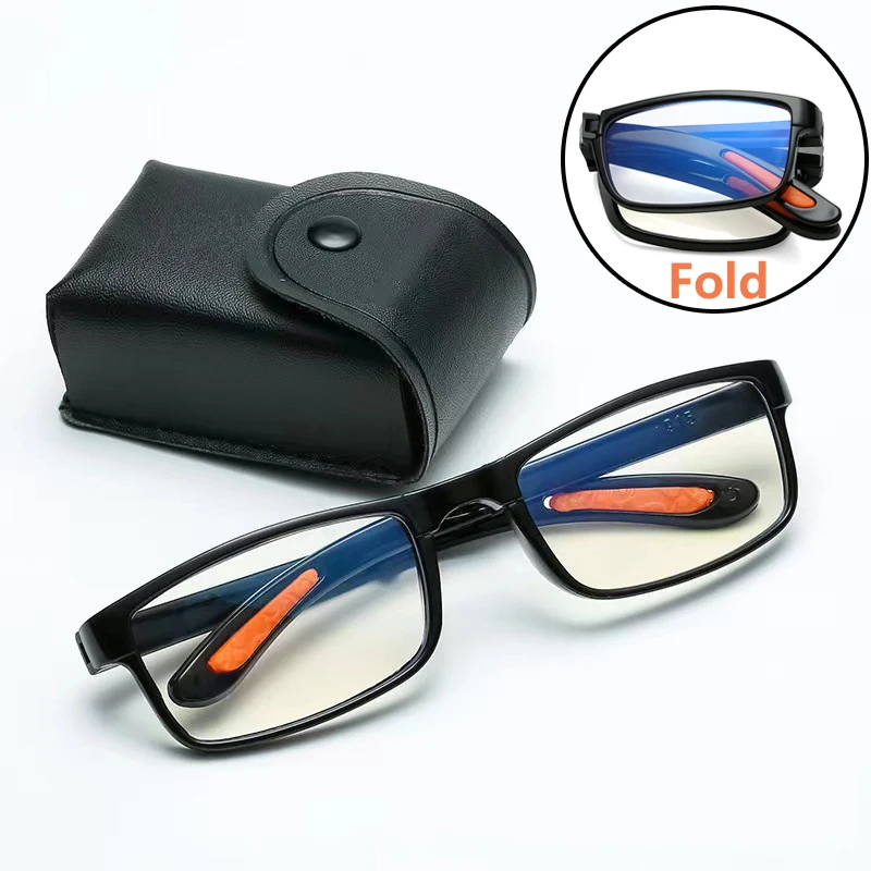 

TR90 Reading Glasses Women Men Anti-blue Light Portable Folding Presbyopic Eyewear Farsight Glasses Diopter +1.0 To+4.0 With Box