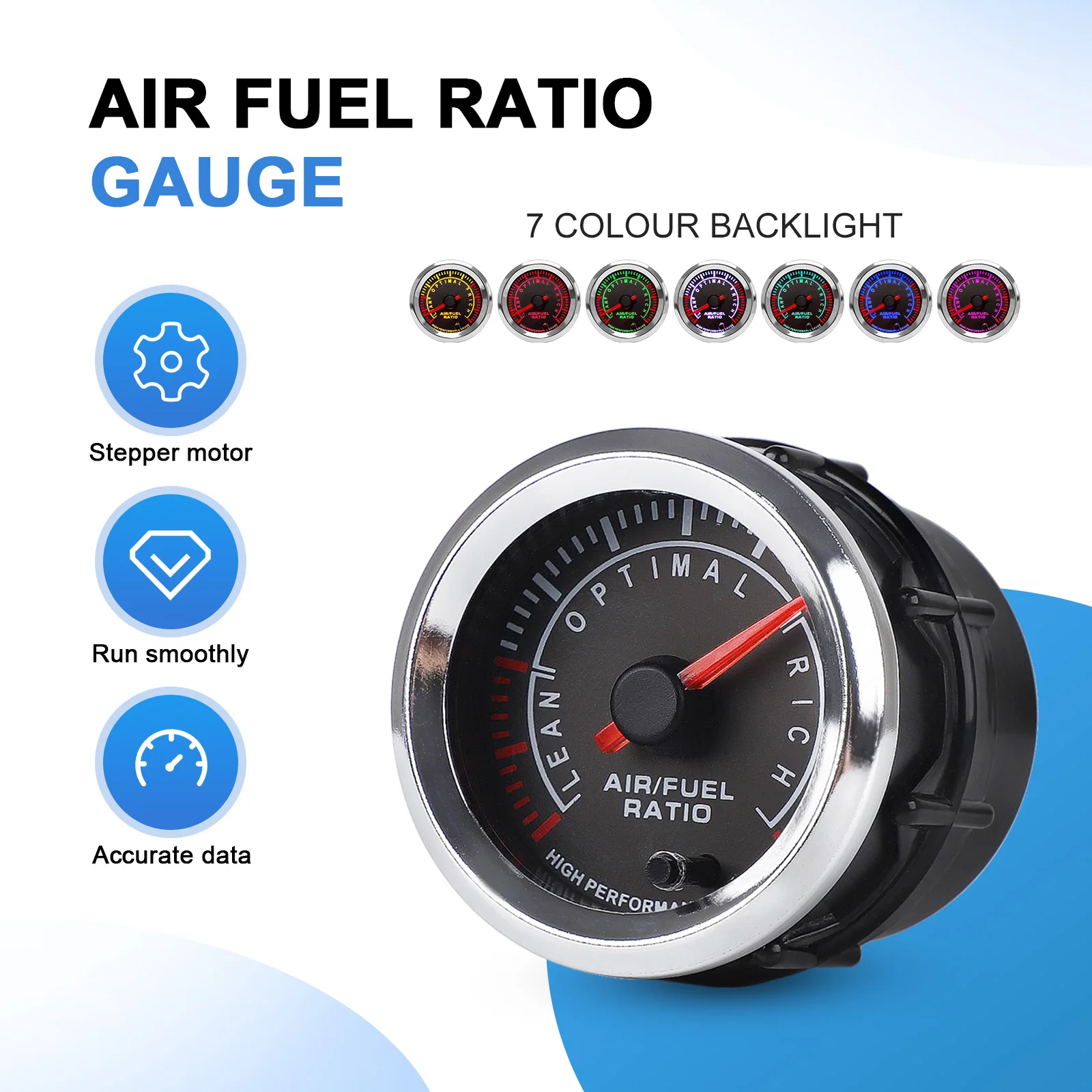 Универсальный автомобильный 2 дюйма 52 мм соотношение воздуха и топлива AFR-метр 12 В