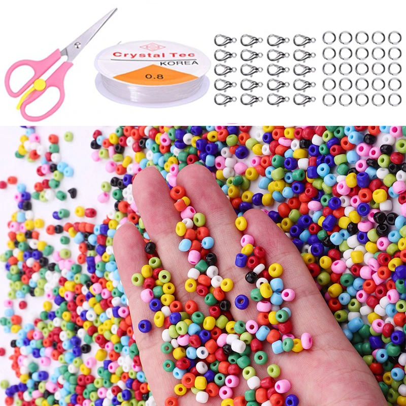 

Набор бусин из стекла в клетку, комплект из 2/3/4 мм 24 шт., для изготовления ювелирных изделий, браслетов, колец, аксессуаров «сделай сам»