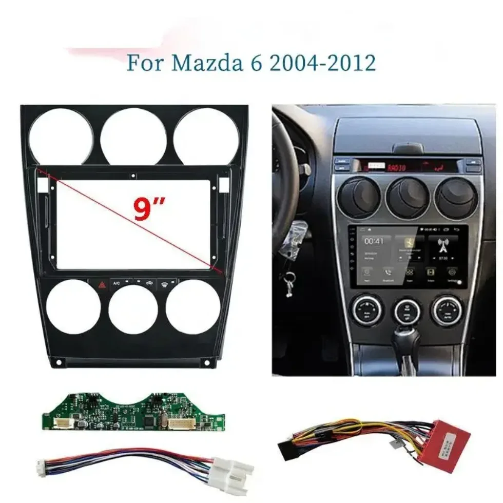 9-дюймовый адаптер автомобильный радиоприемник DVD-плеер облицовка рамка для Mazda 6