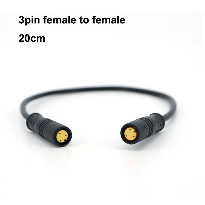 20 см 3-контактный m8 женский штекер-мужской женский сенсорный кабель электрический велосипедный моторный привод большой палец дроссельная заслонка Ebike водонепроницаемый разъем