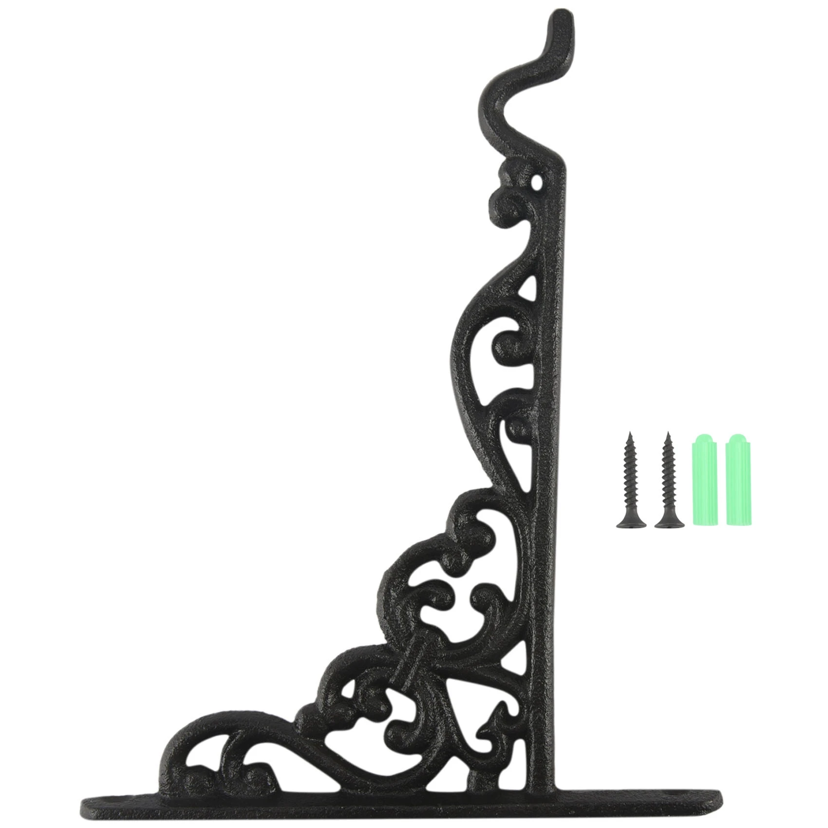 

Чугунная вешалка, кованый железный садовый крючок, Цветочная искусственная настенная вешалка, кронштейн с расширительным винтом