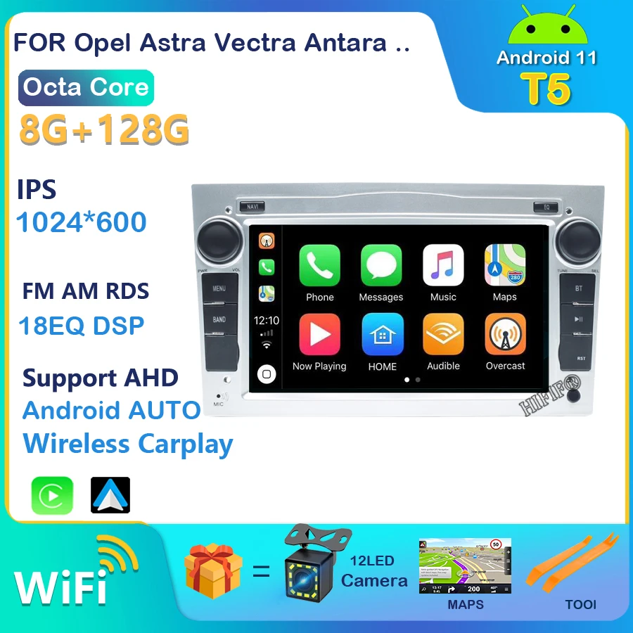 Android 11 2 DIN Car Stereo GPS for radio opel astra H G J antara Vectra C Antara Zafira B Vivaro Meriva Vectra B BT