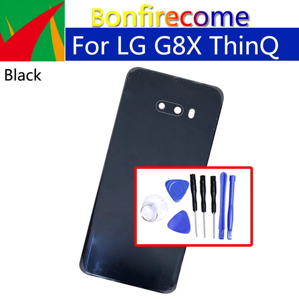 

Задняя крышка батарейного отсека для LG G8X ThinQ, задняя крышка корпуса, Корпус Корпуса LMG850EMW, сменная Крышка батарейного отсека с объективом