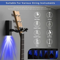 brgw colors led display back light guitar stand guitarra wall mount hook wall racks anti slip hanger bracket light your mount