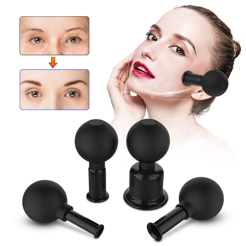 Rubber Head Suction Cups Hijama Vacuum Cupping Glasses Set Massage Chinese Medicine Anti Cellulite For Body Physiotherapy Jars