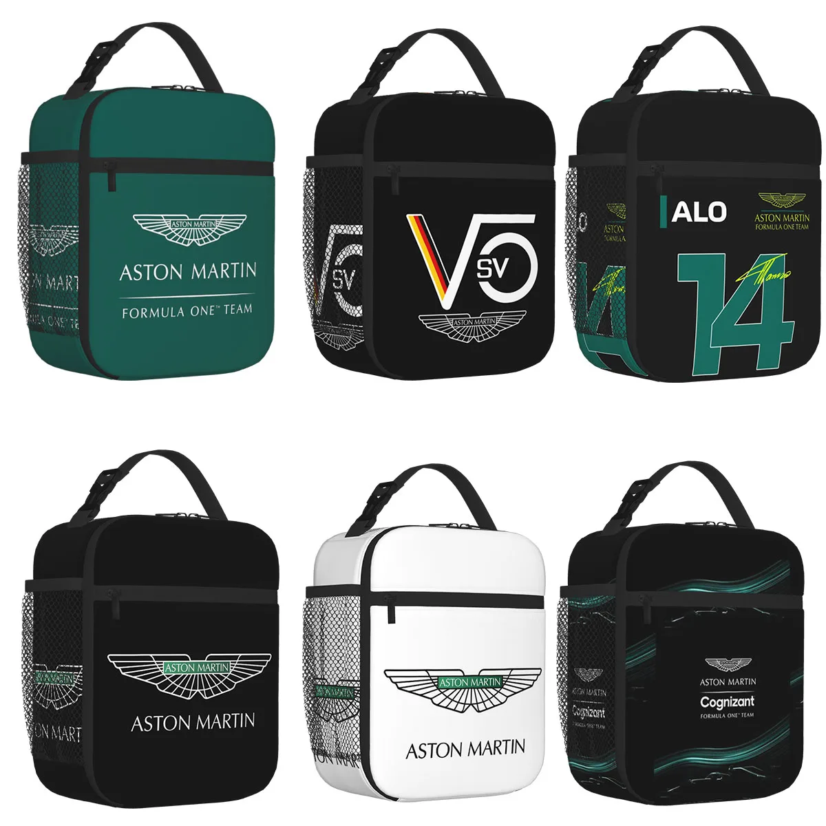 

Aston Martin F1 Insulated Lunch Bags Thermal Bag Lunch Boxes Cooler Thermal Lunch Box Picnic Food Tote Bags for Woman Student